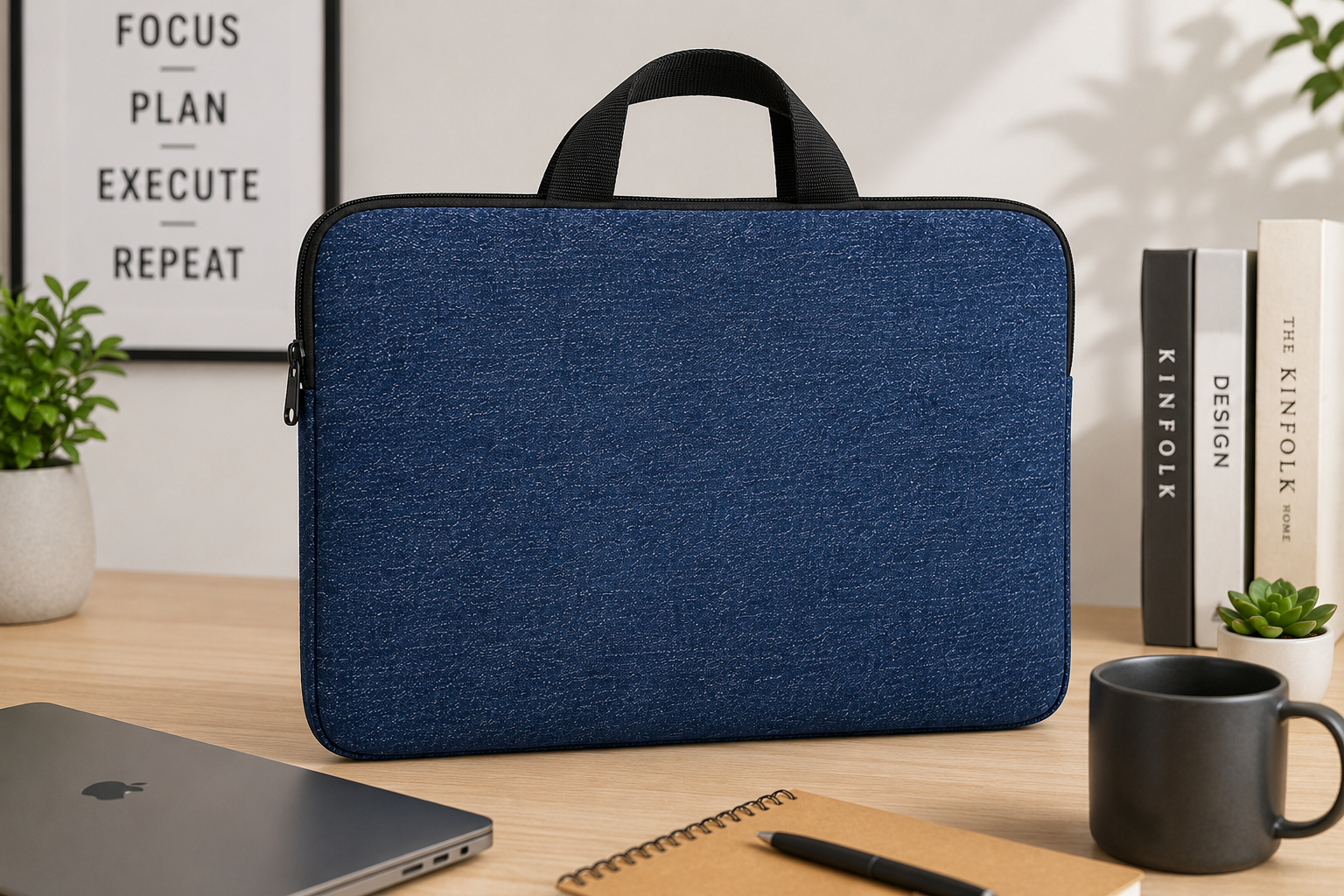 Rejean Denim Laptop Sleeve – Handmade Protective Laptop Case